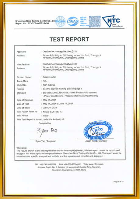 Certificate Of Honor