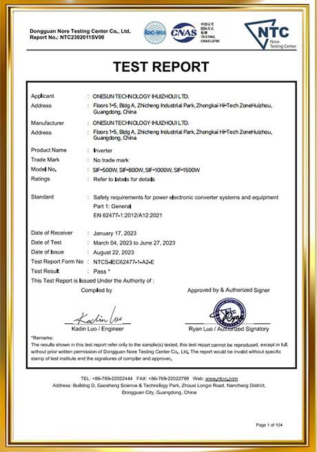 Certificate Of Honor