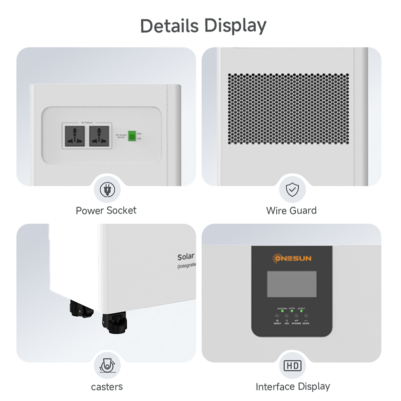 8KW Solar Power System All in One Solar Inverter with lithium iron Battery 16KWH Power Storage Systems